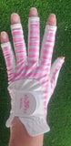 FIT39 Golf Glove - Checked Pink/White NAIL