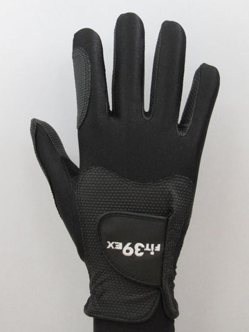 plain black golf glove