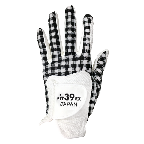 FIT39 Golf Glove - Check Black/White