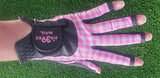 FIT39 Golf Glove - Checked Pink/Black NAIL