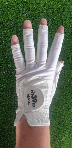FIT39 Golf Glove - White/White NAIL