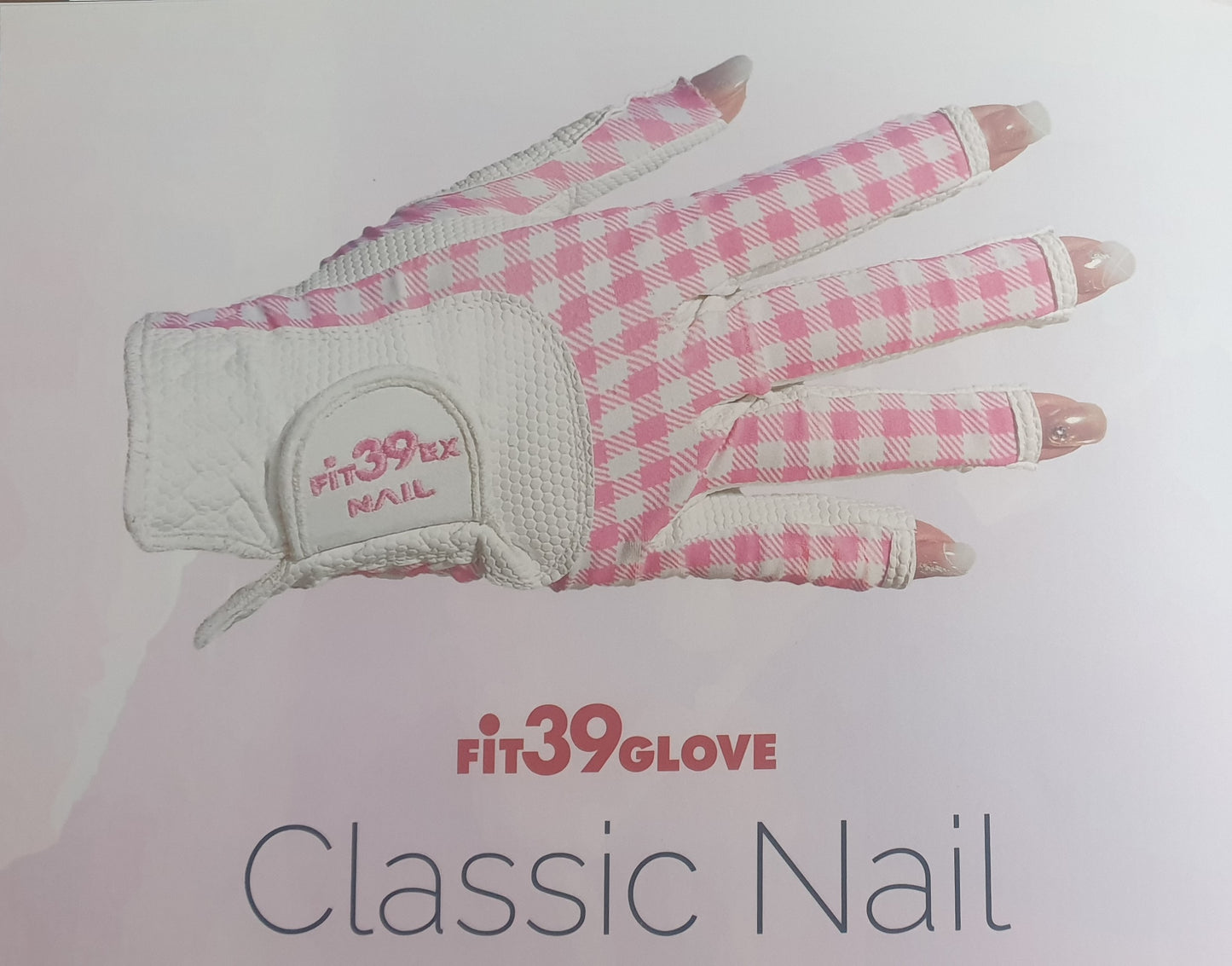 FIT39 Golf Glove - Checked Black/Black NAIL