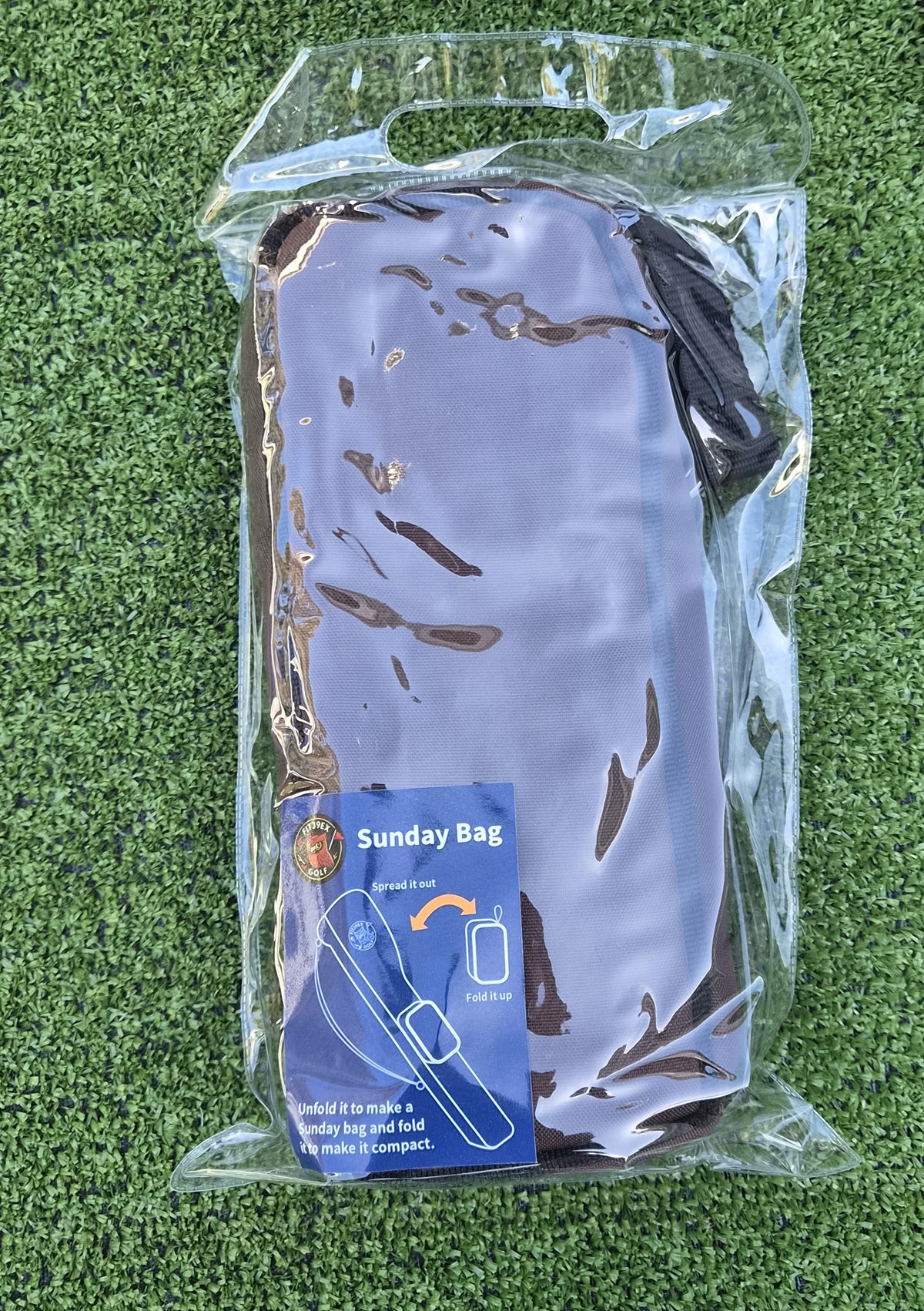 Black Sunday golf bag close-up showing pockets and handles