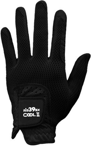 Cool II FIT39 Golf Glove - Black/Black