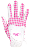 FIT39 Golf Glove - Check Pink/White (Right-Hand)