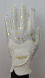 FIT39 Golf Glove - Heart Gold/White