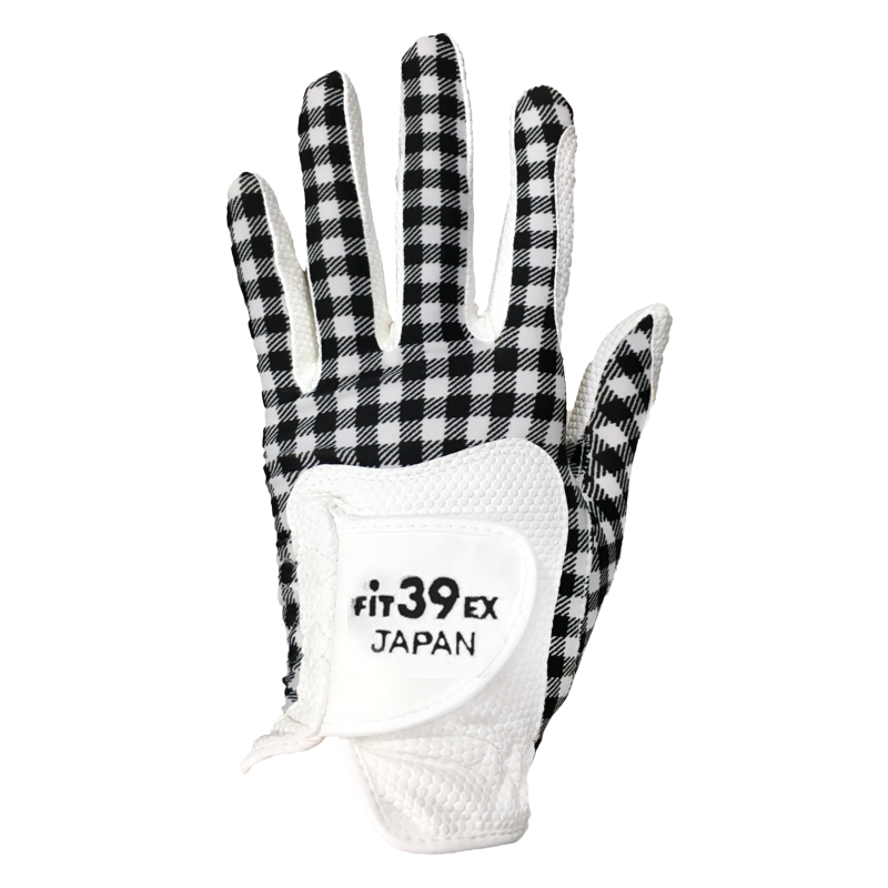 FIT39 Golf Glove - Check Black/White