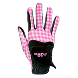 FIT39 Golf Glove - Check Pink/Black (Right-Hand)