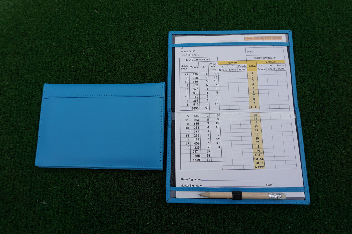 Leather golf Scorecard Holder