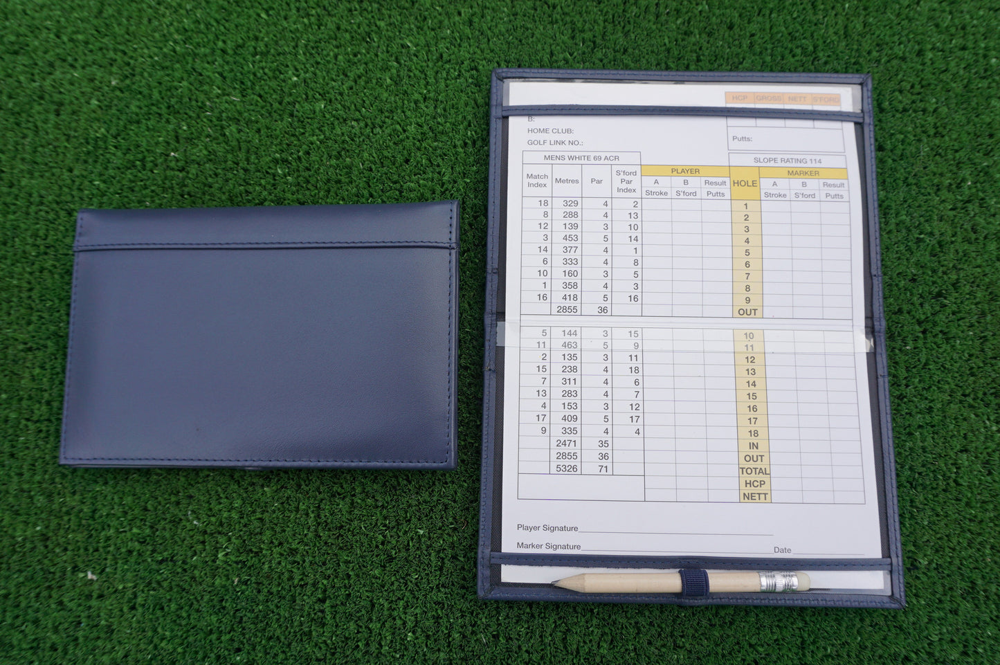 soft Leather Scorecard Holder