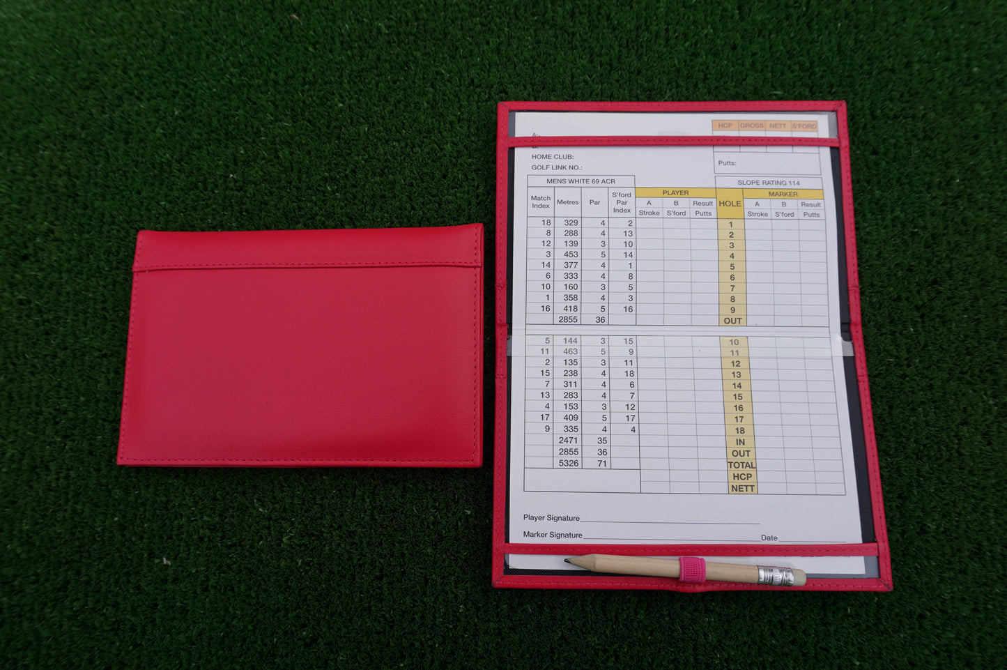 Leather Scorecard Holder for golf