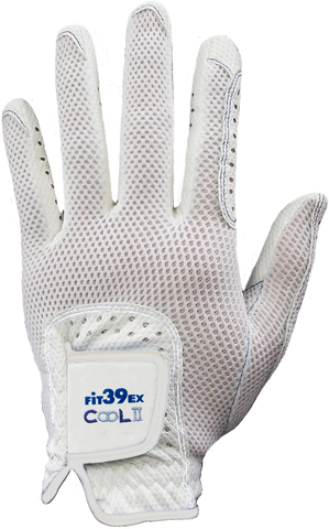Cool II FIT39 Golf Glove - White/White